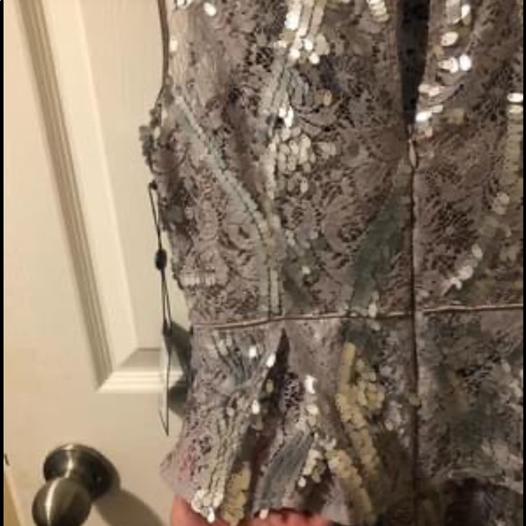 Adrianna Papell peplum sequin dress - Picture 5 of 5